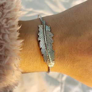Silver Feather Bracelet